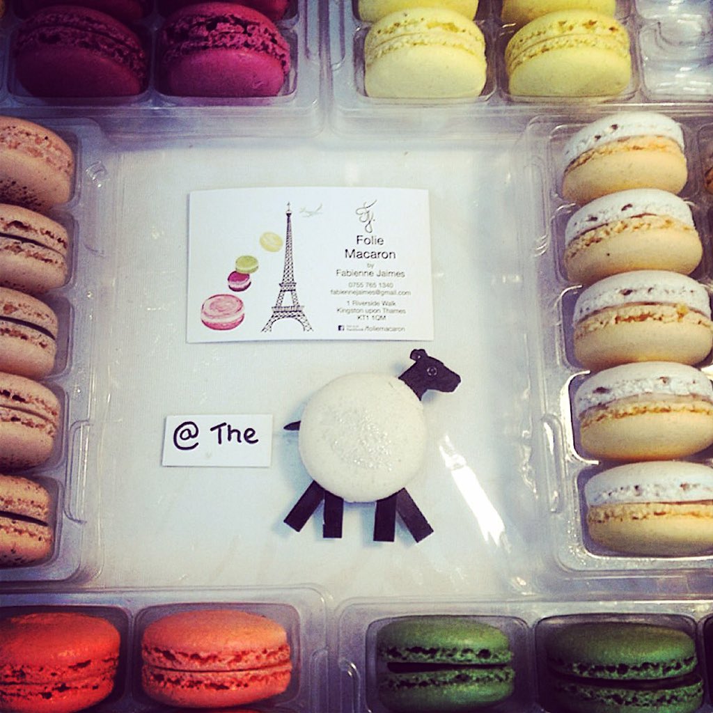 FolieMacaron's tweet photo. The  @LambSurbiton Xmas fair this Saturday. Find your favourite Folie macarons there. https://t.co/Oxiwokqj43