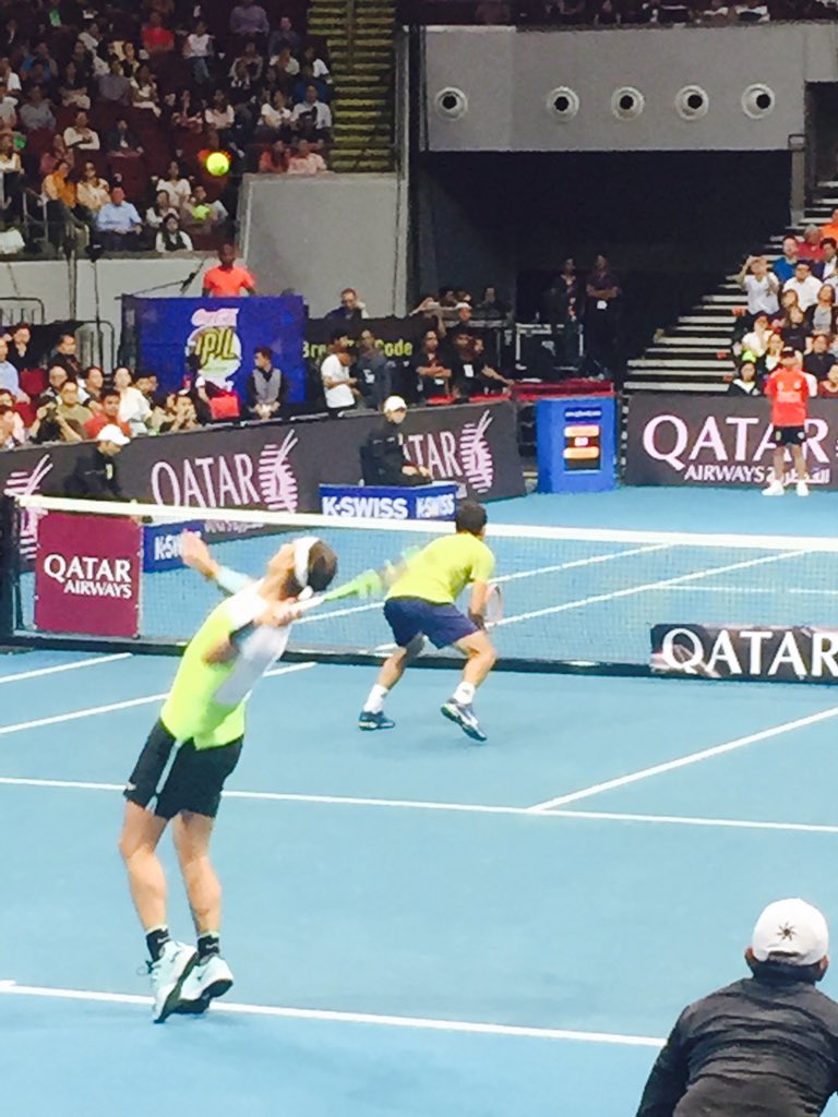 patriciahizon's tweet photo. Indian Aces' Nadal and Dodig leading 5-4. #IPTLManila #FibrIPTL #PLDTSmartIPTL https://t.co/OQTJxICUVA