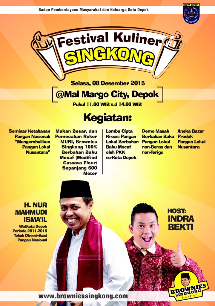 karboluxe's tweet photo. Seru bgt makan besar brownies singkong tadi siang di Margo City Depok, memecahkan rekor muri ! #BrowniesSingkong https://t.co/yRYqkTSVxh