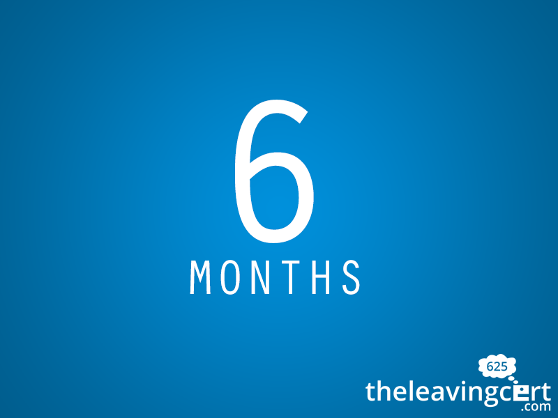 6 months from today, the leaving cert 2016 kicks off... #6months #LeavingCert