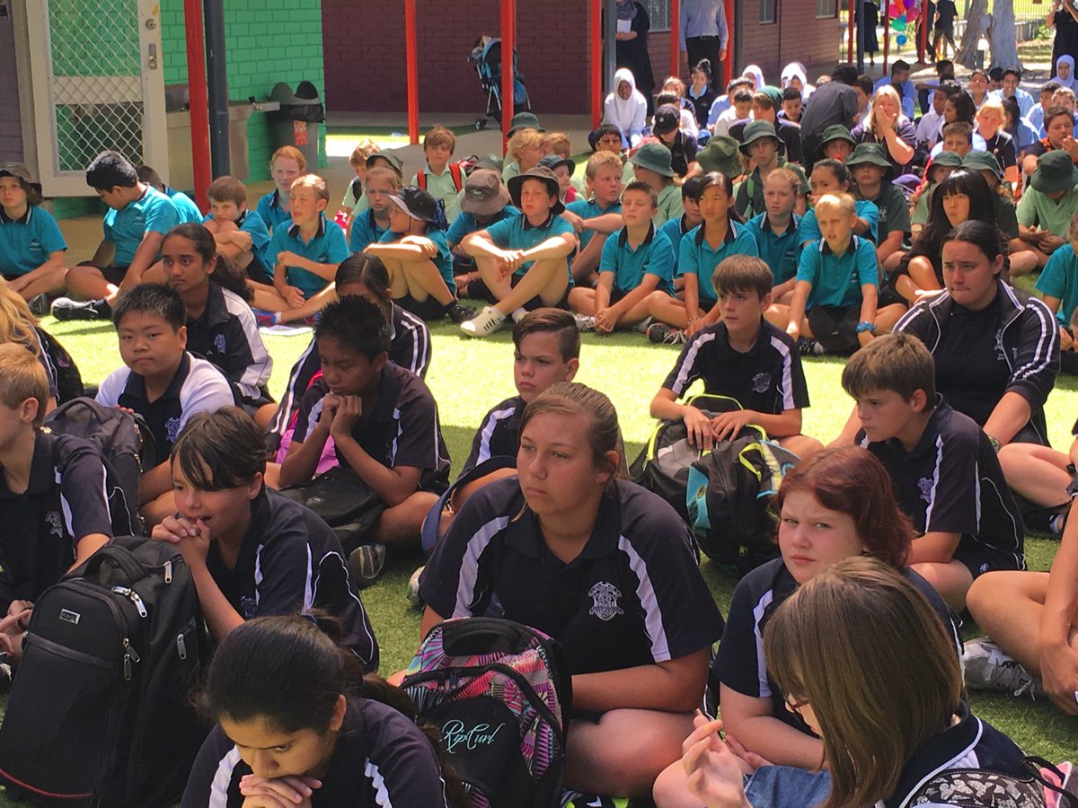 STEMFestAus's tweet image. #STEMFest opening ceremony. Students attending from Bannister Creek PS, Southern River , Yule Brook &amp;amp; Woodlands PS