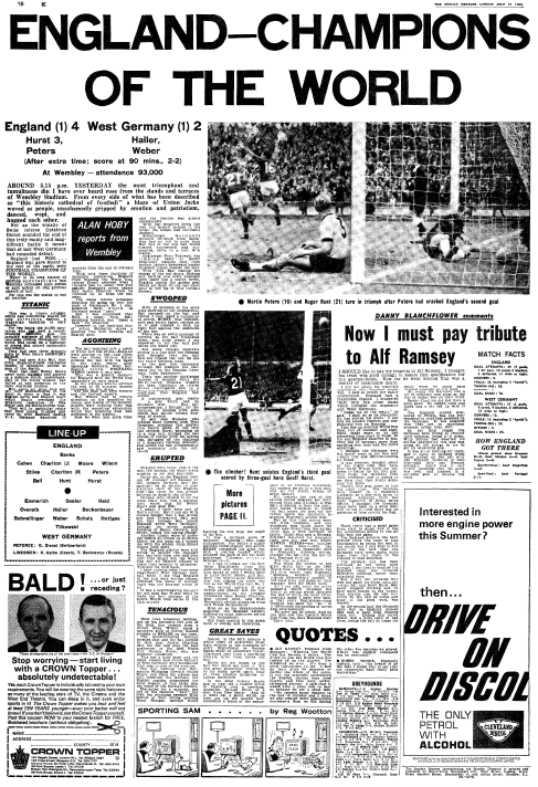Happy Birthday Geoff Hurst! page16 31.07.1966    