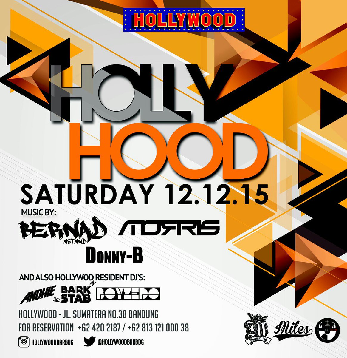Saturday! at <a href="/hollywoodbarbdg/">H Music Bar</a> "HOLLYHOOD" w/ <a href="/arisbernad/">Aris Bernad</a> <a href="/SeyMorris/">Erga Yasa Puraga</a> MC <a href="/donnytaufiq_b/">Donny Taufiq</a>