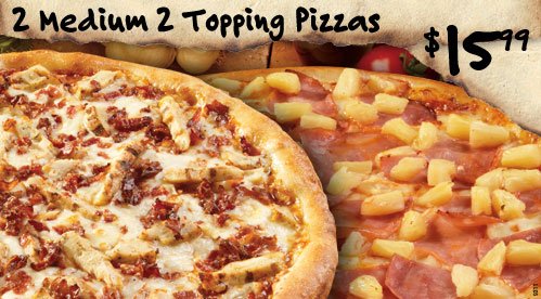 marcoscville's tweet photo. The only thing better than one of our medium 2 topping pizzas is having a back up! https://t.co/7zqJJDJDkv https://t.co/h9lAhqByL3
