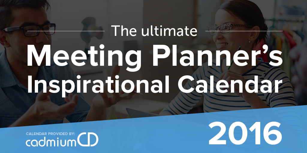 gocadmium's tweet photo. Get Your 2016 #EventProfs #Quotes Calendar Here --> https://t.co/Xao4849mUe
#PlannerTech #Inspiration https://t.co/x8uMvZxqJs