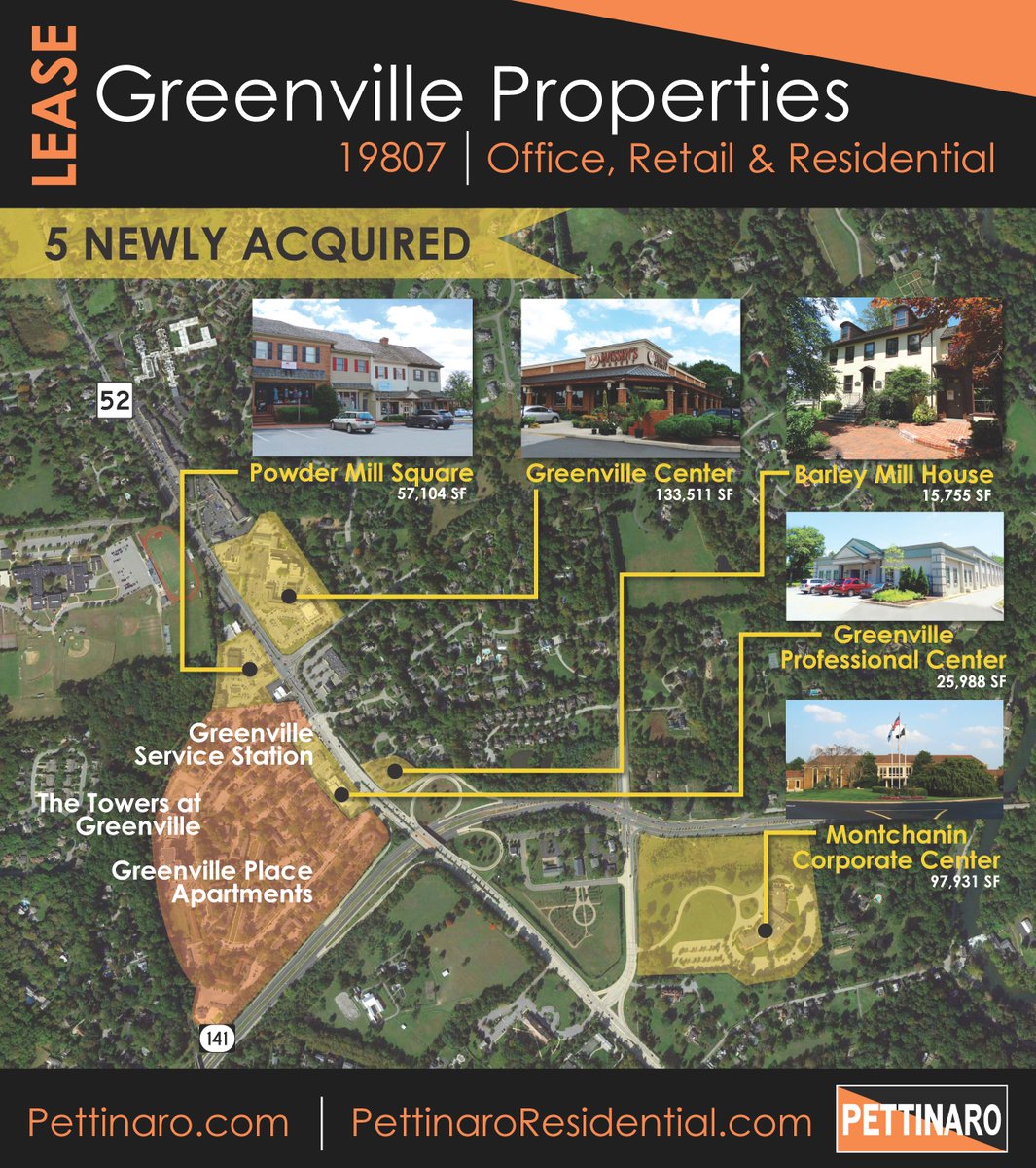 View our #GreenvilleDE retail, office &amp; residential properties available for lease on Pettinaro.com #netde