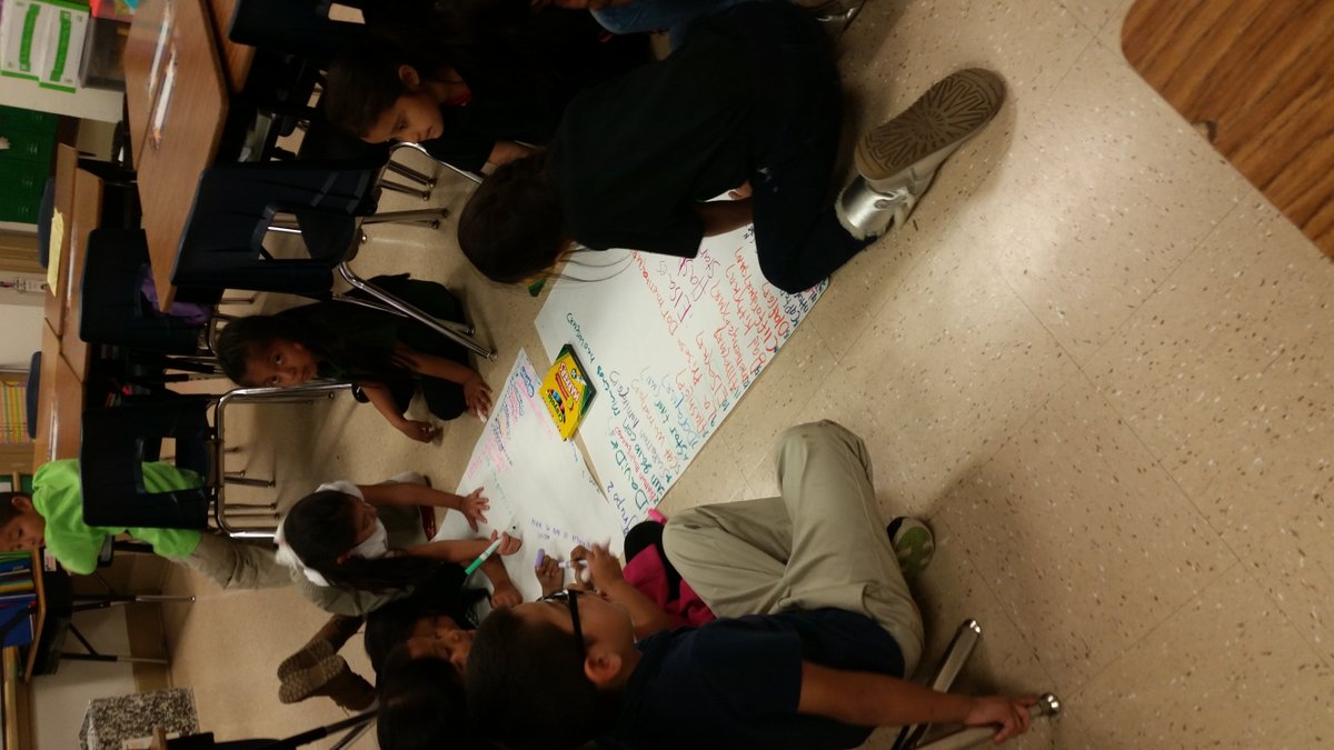 PrestonHollowES's tweet photo. 1A brainstorm, discuss, and agree on character traits before collaborating on writing a story. #IBbound #PYP https://t.co/v8uducWdWn
