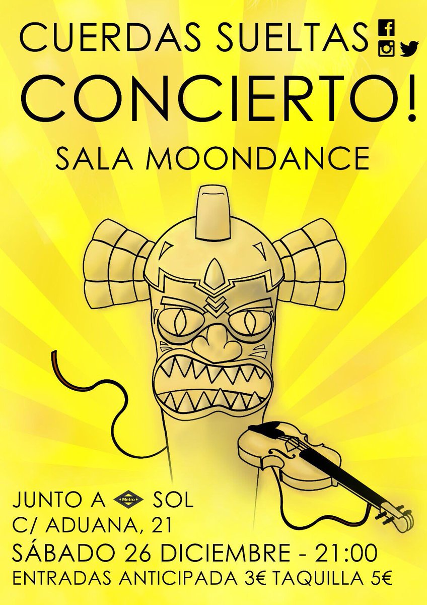 SagaStudiosMad's tweet photo. El 26D @LuisSanchi estará en la sala Moondance mezclando a @CuerdasSueltas. Este cuarteto os sorprenderá! https://t.co/4RNzejnXlW