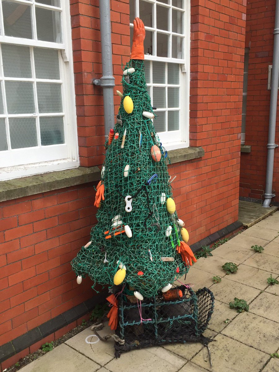 This #Christmas tree was created by South Warden Manager Tim Jones using marine litter! #ChristmasTreecycle