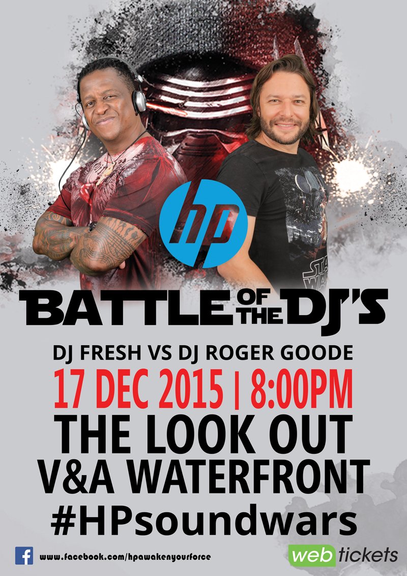 DJRogerGoode's tweet photo. The battle is on!! Get your tickets at https://t.co/TKWxUxft37 &amp; see you at The Look Out on 17 Dec!! #HPSoundWars https://t.co/zchTUCcuJn