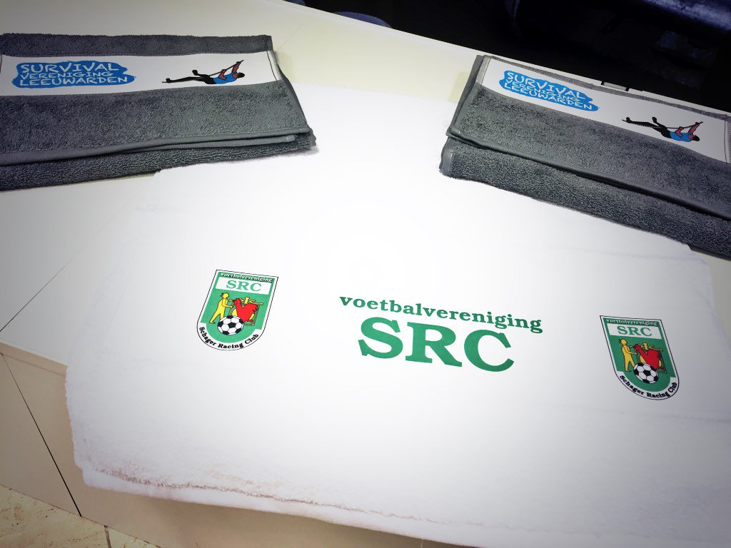 Sporthanddoek of badlaken met naam of clublogo? U vraagt....wij bedrukken. #Merchandise #promotioneleartikelen #muta