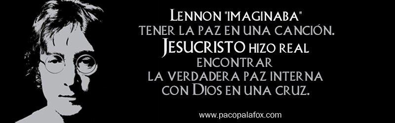 pacopalafox's tweet photo. John Lennon imaginaba tener la paz en una canción
Jesucristo hizo real encontrar la paz interna con DIos en una Cruz https://t.co/hrULLP5PdF