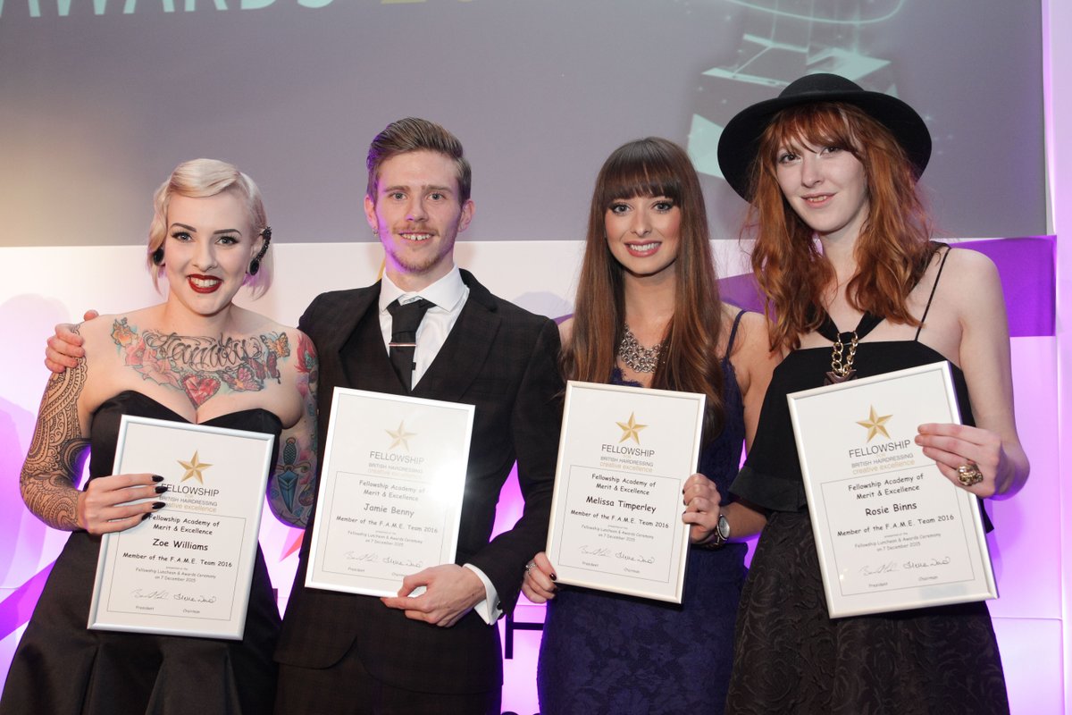 esteticauk's tweet photo. Congratulations @fellowshiphair F.A.M.E. Team, you gorgeous bunch! @RosannaBinns @zoeskinnerette @jamie_benny https://t.co/hy9Lz2aQoZ