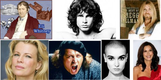 Happy Birthday to Eli Whitney, Jim Morrison, Gregg Allman, Kim Basinger, Sam Kinison, Teri Hatcher & Sinéad O\Connor 