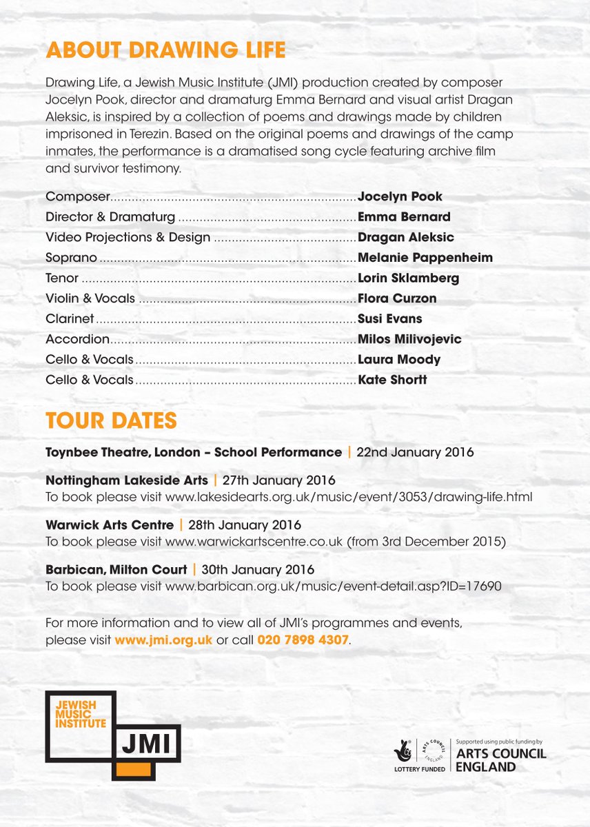 Book Now: JMI's Drawing Life UK Tour January 2016 eepurl.com/bIYE6j <a href="/BarbicanCentre/">Barbican Centre</a> <a href="/warwickarts/">Warwick Arts Centre</a> <a href="/LakesideArts/">Lakeside Arts</a>