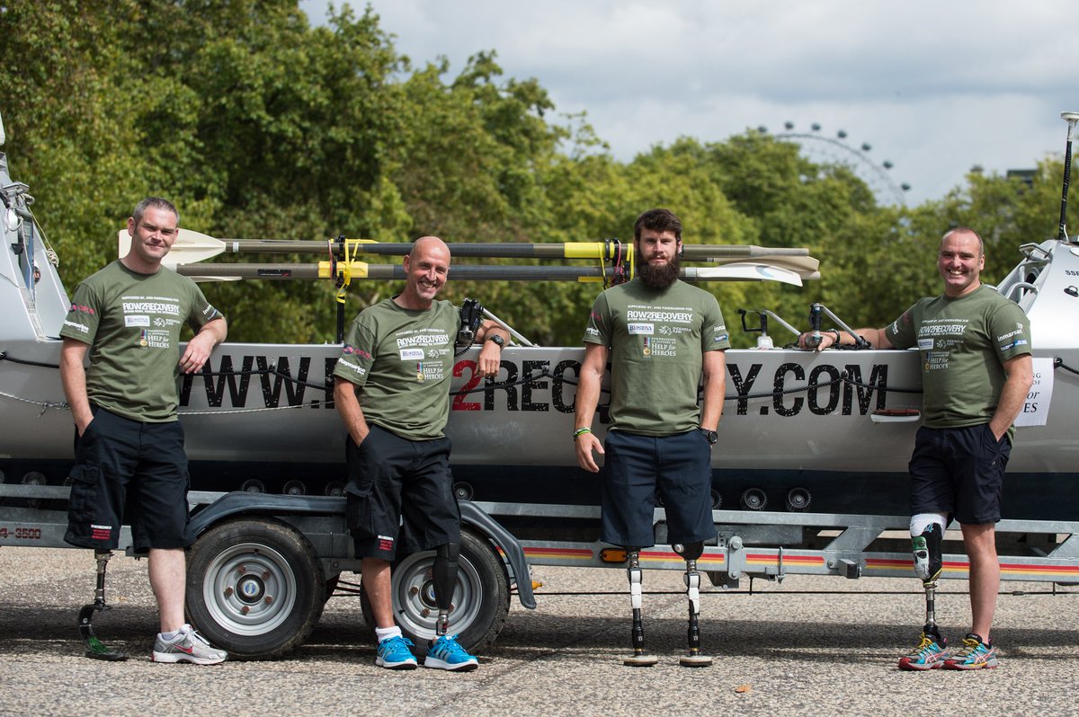 Just one week until <a href="/Row2Recovery/">Row2Recovery</a> crew set off for @RowTheAtlantic on their boat Legless. 4 men, 3 legs, one race!