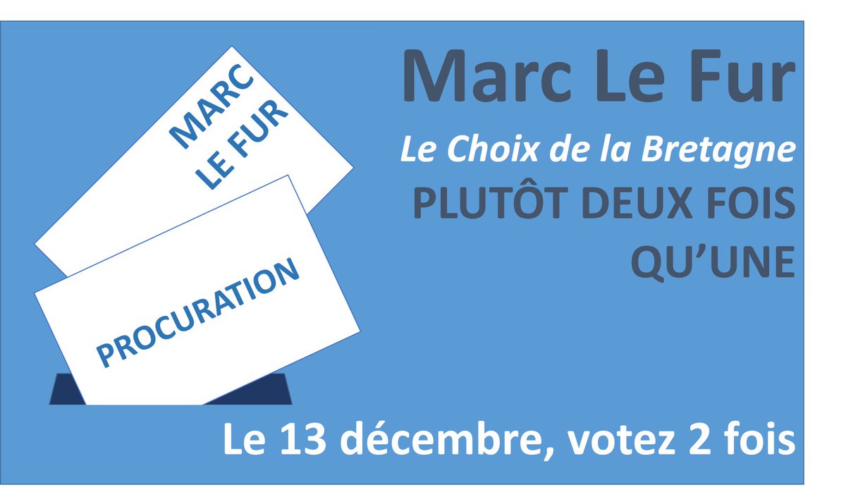 Dimanche, vous pouvez aussi voter par procuration.
marclefur2015.bzh/votez-par-proc…