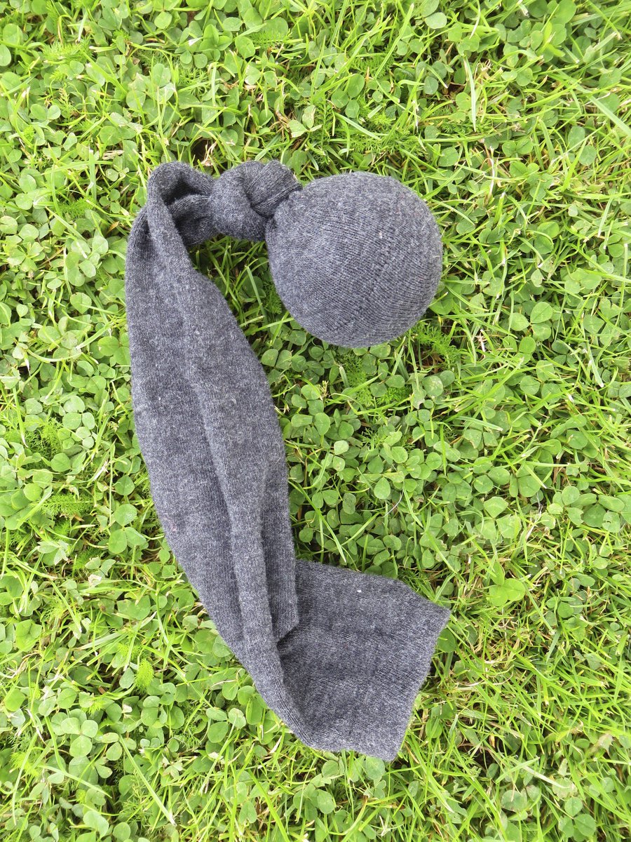 AlleghenyVet's tweet image. Looking to get more oomph out of your fetch throw? Instead of simply throwing the tennis ball, use a sock &amp;amp; knot it.