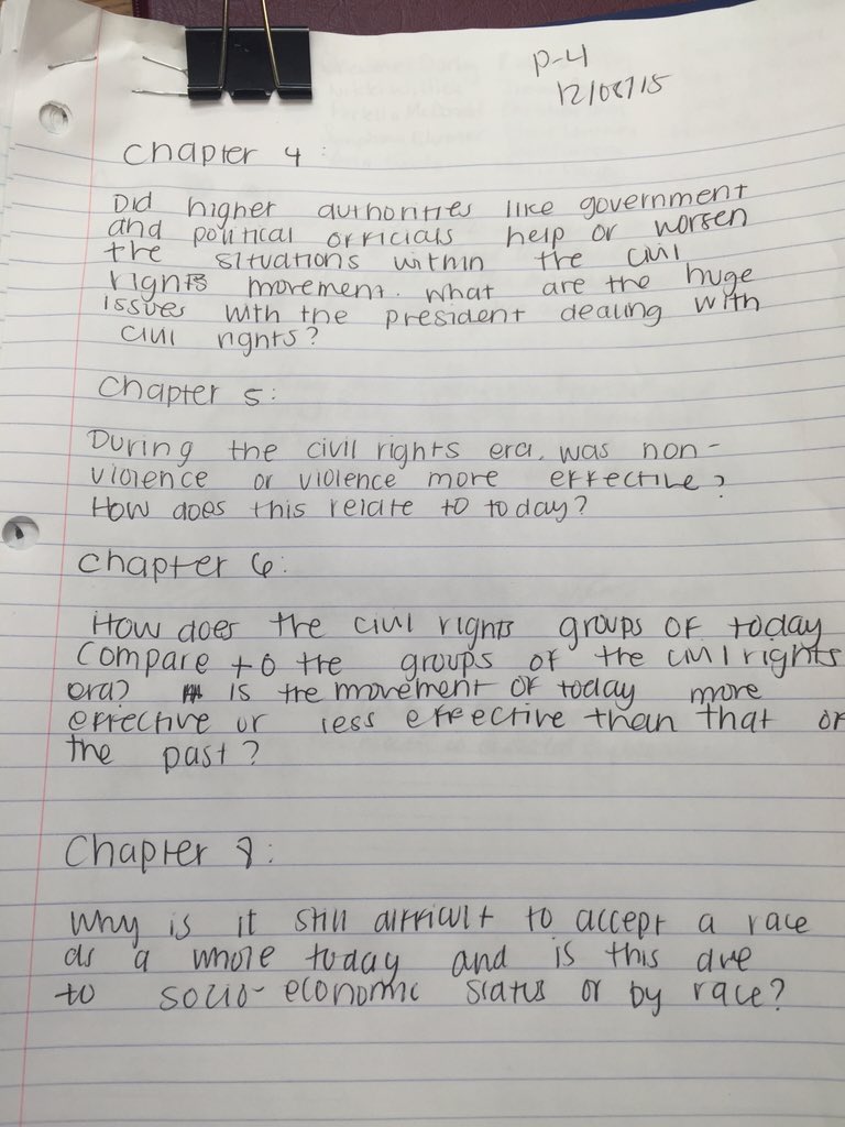 MrMagness's tweet image. Period 4 Struggle for Black Equality questions approved