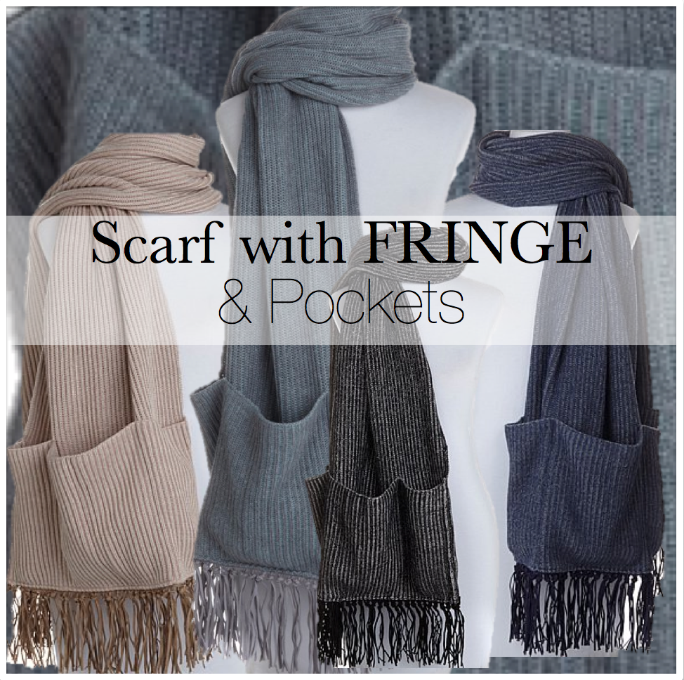 MarlaWynne's tweet photo. I am a lover of pockets! My latest fringe detailed scarf with pockets makes the perfect gift for the #holidays! https://t.co/b2Bh4dw6R6