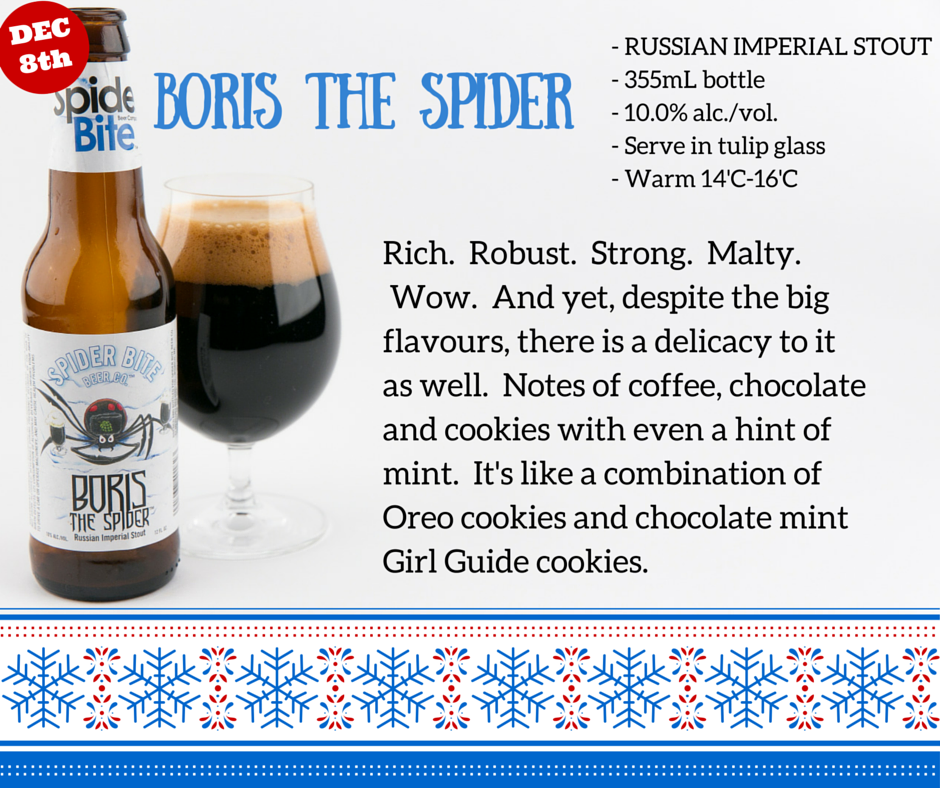 CraftBeerAdvent's tweet photo. The eighth #craftbeer is here! Boris the Spider from @spiderbitebeer is #beer8 of the #CraftBeerAdventCalendar https://t.co/P53hkhzB3v