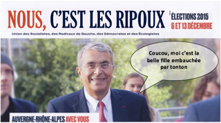 PapyQueyranne's tweet photo. Vu le succès de ma dernière affiche, je vous en propose une nouvelle avec ma belle-fille. #ElectionsAURA https://t.co/76tCazwN7a