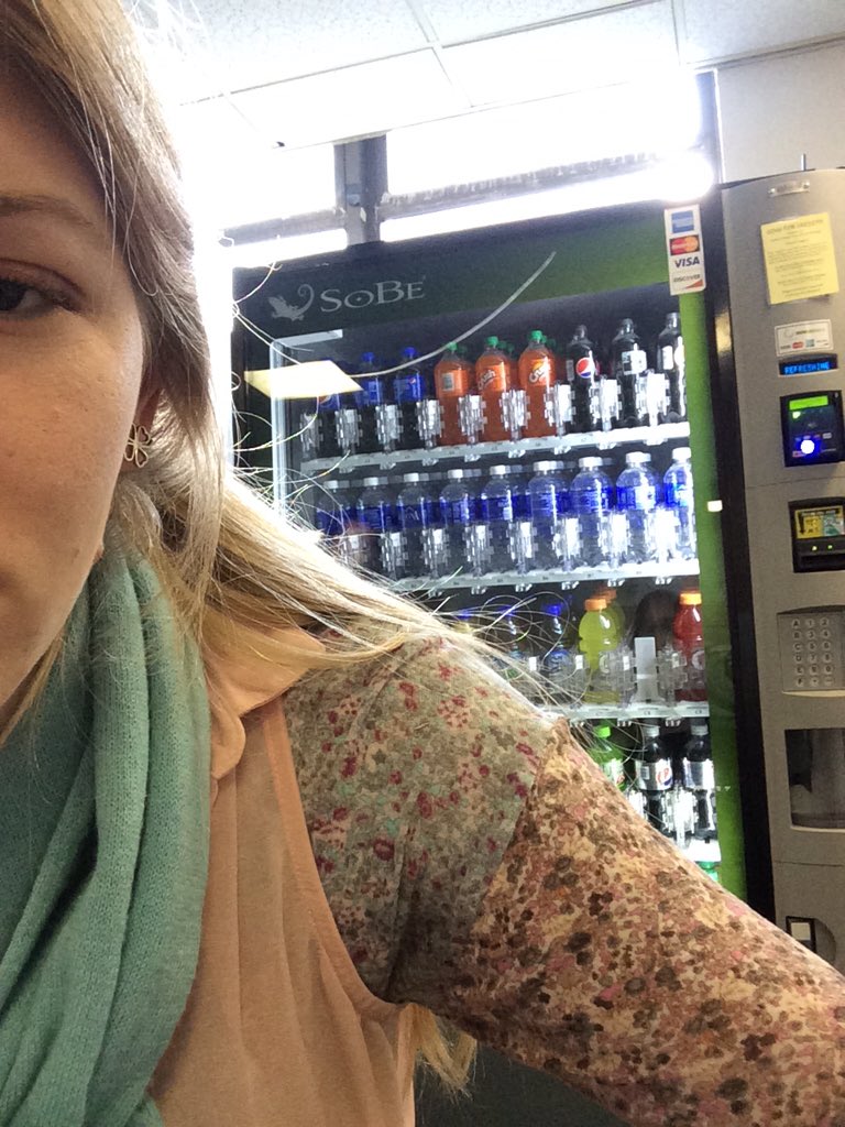 hannahpoo's tweet photo. So I've set up camp in the hallway in front of the vending machines if ur looking for me https://t.co/sSyqN04FEA
