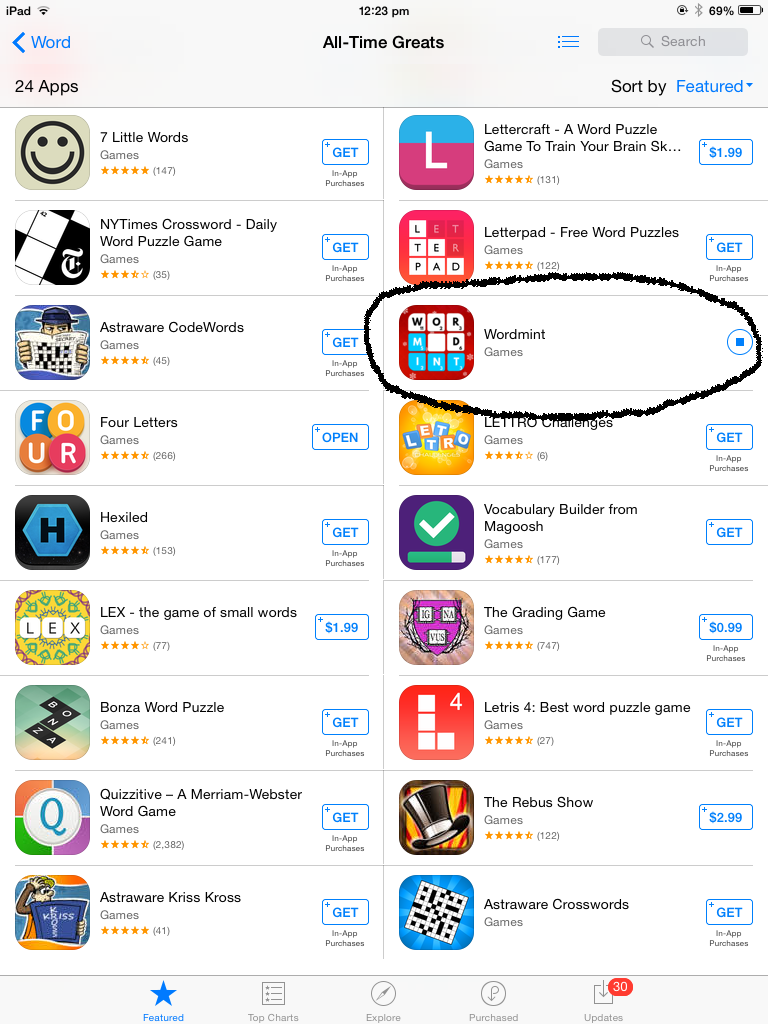 bikashchowdhury's tweet photo. #wordmint, word forming game in the All Time Greats list for word games on iTunes. Delighted https://t.co/kaSmAfnZGu https://t.co/nUD35af3d7