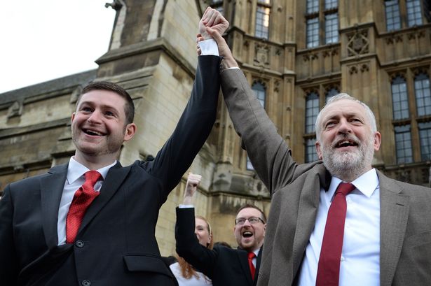 MENnewsdesk's tweet photo. Greater Manchester's newest MP @CllrJimMcMahon given hero's welcome by @jeremycorbyn https://t.co/FZombhE3FB https://t.co/ItI9yn1bvT