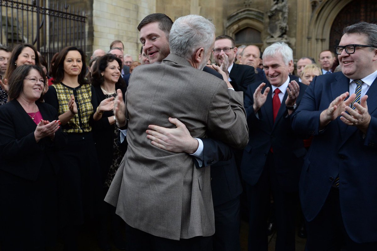 MENnewsdesk's tweet photo. Greater Manchester's newest MP @CllrJimMcMahon given hero's welcome by @jeremycorbyn https://t.co/FZombhE3FB https://t.co/ItI9yn1bvT