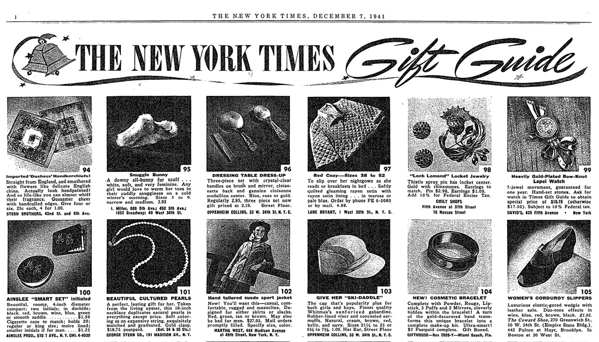 The New York Times Archives Still Can T Find The Perfect Gift Have You Tried The Times Holiday Gift Guide From 1941 T Co Ttpbn1j2ha T Co Pcnhzozz6f Twitter