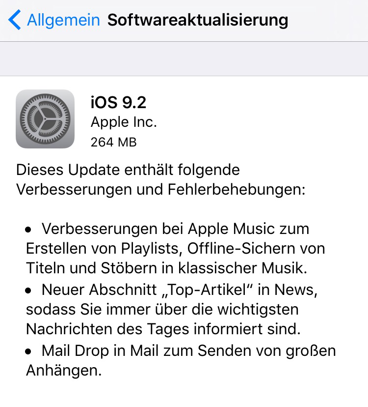 AppTestsss's tweet photo. iOS 9.2 und watchOS 2.1 stehen zum Download bereit - https://t.co/sA7N4MNqpV https://t.co/ScfIkOI4Ok