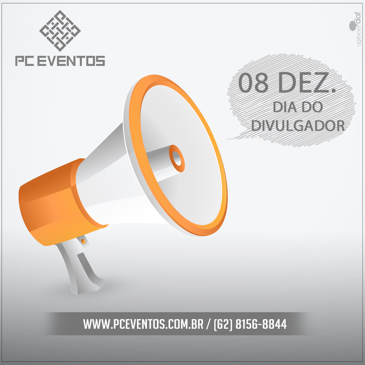 pceventosGO's tweet photo. Parabéns para todos os divulgadores por esta data especial!
08 de Dezembro - Dia do Divulgador #diadodivulgador https://t.co/rFfGmRpqzf