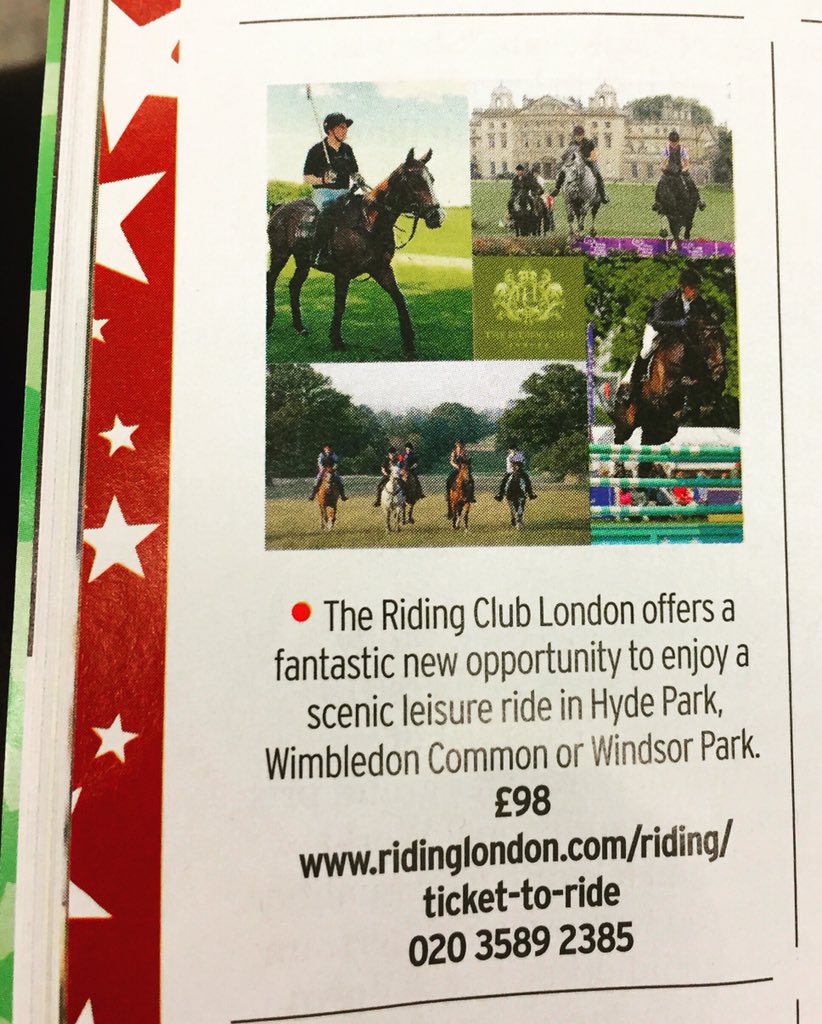 Riding_London's tweet photo. THANK YOU @horseandhound for featuring our #TicketToRide in your #XmasGuide 😘🎄🎅🏻✨🐎 Buy your copy today! https://t.co/S7gDs43NfI