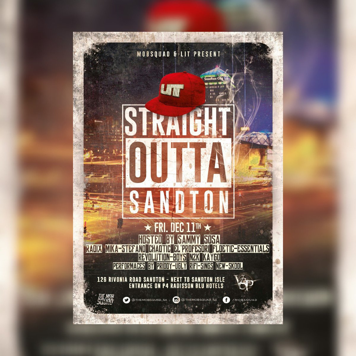 SaintTaeTae's tweet photo. It's #Straightouttasandton baby!!!!
Where else could you be except #VSPLounge
#Litfridays
#themobsquad_sa https://t.co/DJP4sWYlCJ
