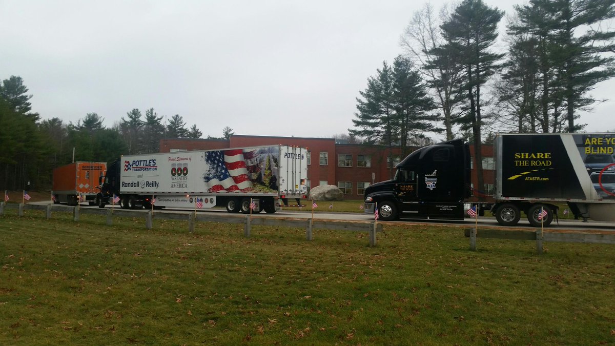 ATASharetheRoad's tweet photo. The Share the Road Truck is on the road with @WreathsAcross - here at Ponaganset Middle School in Rhode Island. https://t.co/ceW14KQBdE