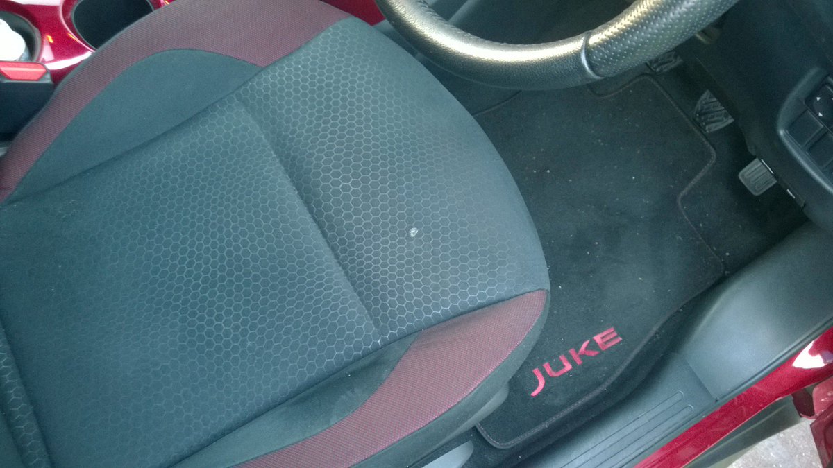 interiorrepair's tweet photo. Nissan Juke cigarette burn on drivers seat before and after... https://t.co/yKnLBuVaDx