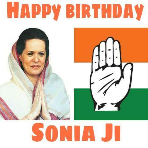 Sonia Gandhi Ji. Happy birthday      