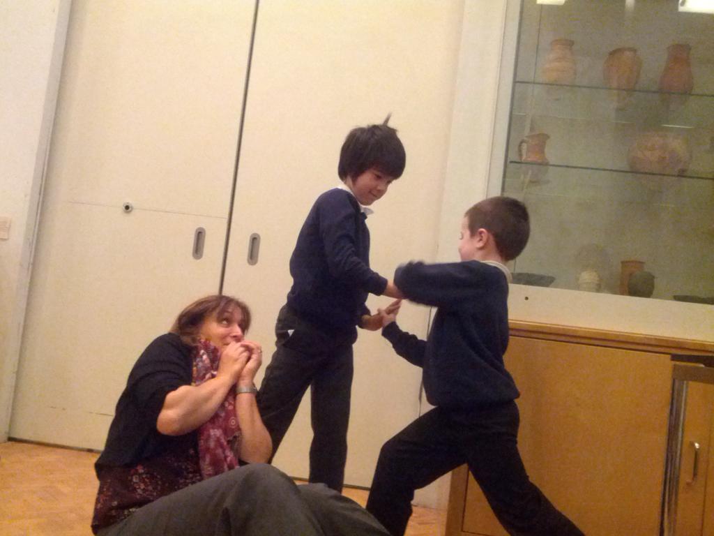 Year3StMichaels's tweet photo. Heroes, beasts and victims. Can you guess which character Mrs Prole is playing? https://t.co/cdv8ukxESc