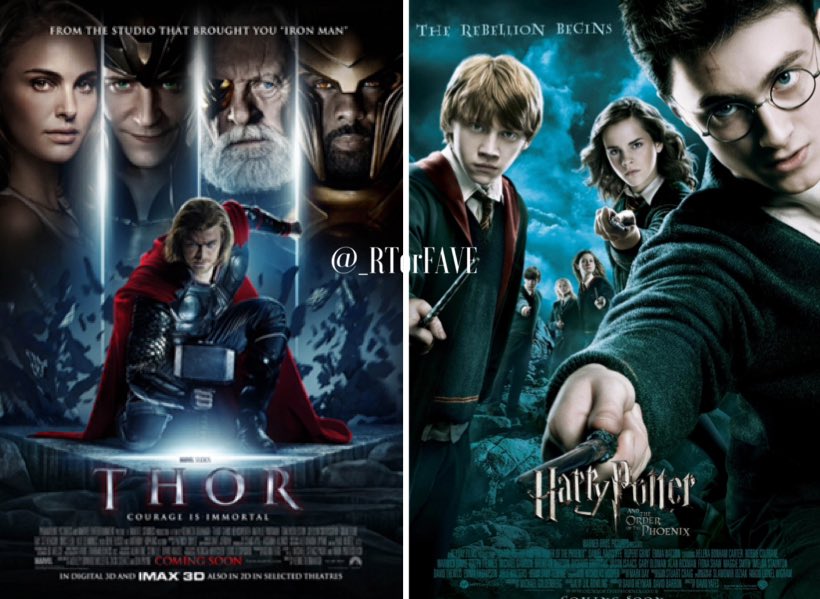 _RTorFAVE's tweet photo. REQUESTED
RT for Thor
LIKE for Harry Potter https://t.co/MdfJGUwEz8