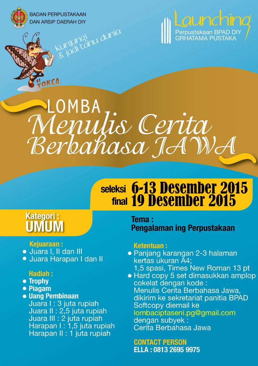enithink's tweet photo. Sgera daftar kurang bbrpa hari lagi.cp Ella 081326959975 | @SeputarEvent | @harianjogja | @KRjogja | @retjobuntungfm https://t.co/NHRpSWCdPR
