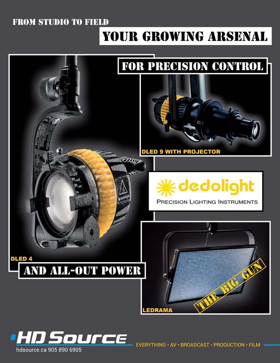 HDSourceCa's tweet photo. #Dedolight #DLED4 #DLED9 and #LEDRAMA for lighting versatility and power anywhere you need it. Found @HDSourceCa https://t.co/ijZTUrMgfb