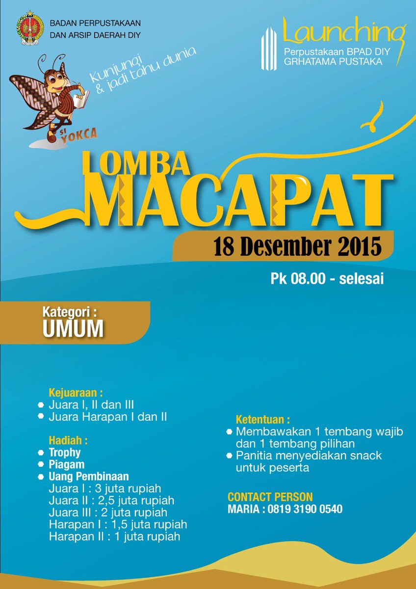 enithink's tweet photo. @sonorajogja Ayo daftar segera kurang bbrp hari lagi https://t.co/llM0iw2Uva