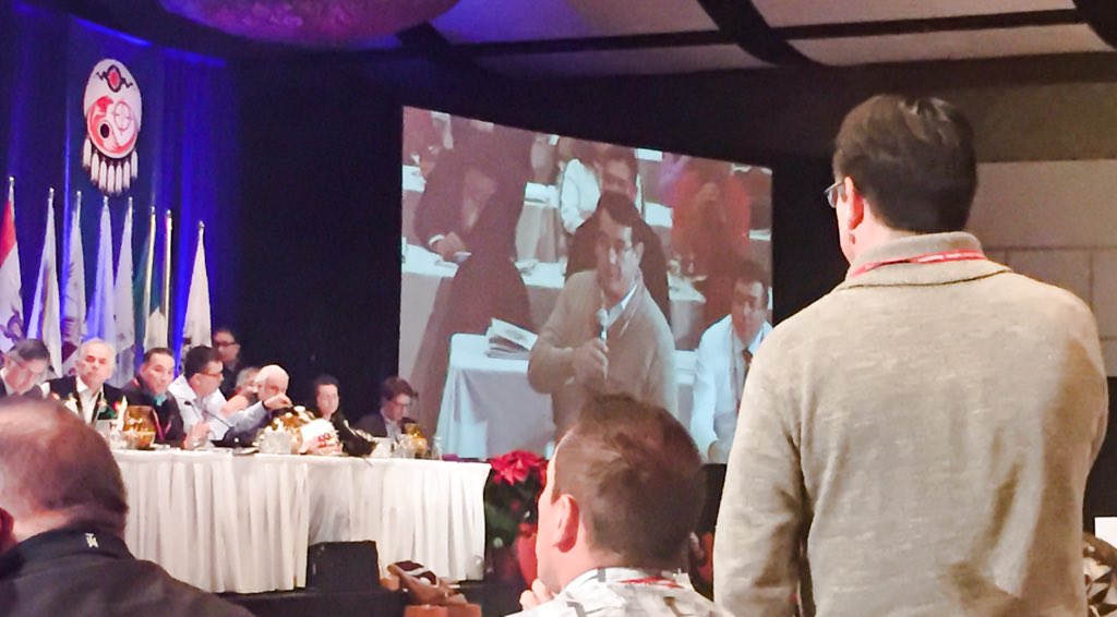 1Bob_Chamberlin's tweet photo. Speaking for the #FirstNationWildSalmonAlliance #FNWSA @ #AFNSCA2015 about #FishFarm
#CohenCommission #NASAPI https://t.co/rVAr89UUt3