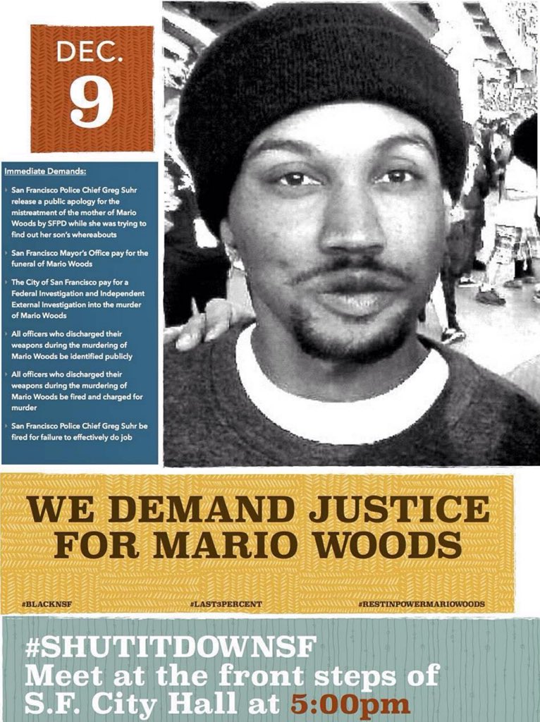 RadioLution2015's tweet photo. #MarioWoods deserves justice, #sfpd need to be held accountable for his murder, please come have your voice heard https://t.co/UEHR9lRkGZ