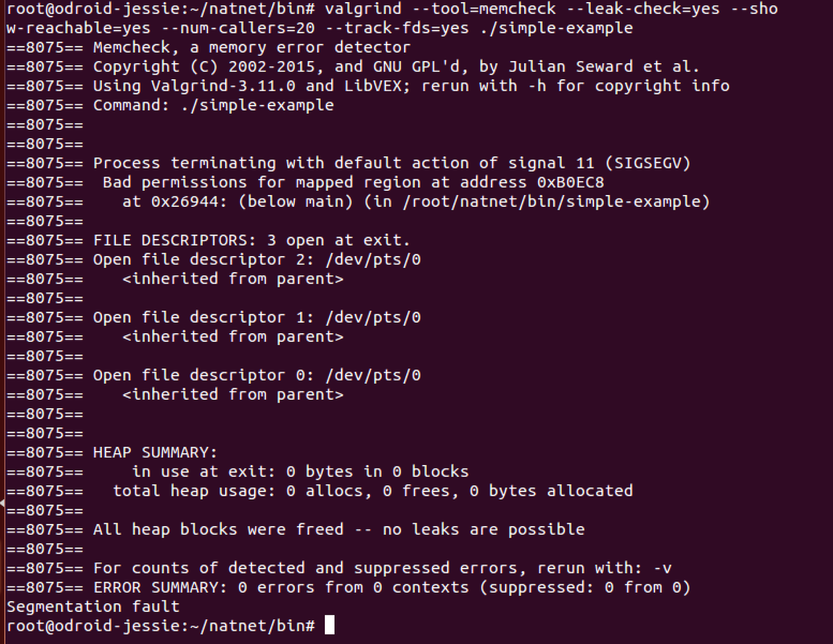 instalox's tweet photo. Help. What is Valgrind trying to say here? #StackOverflow #ARM #CrossCompiling #Valgrind #Odroid #Linux https://t.co/ZkJc6zf2aG