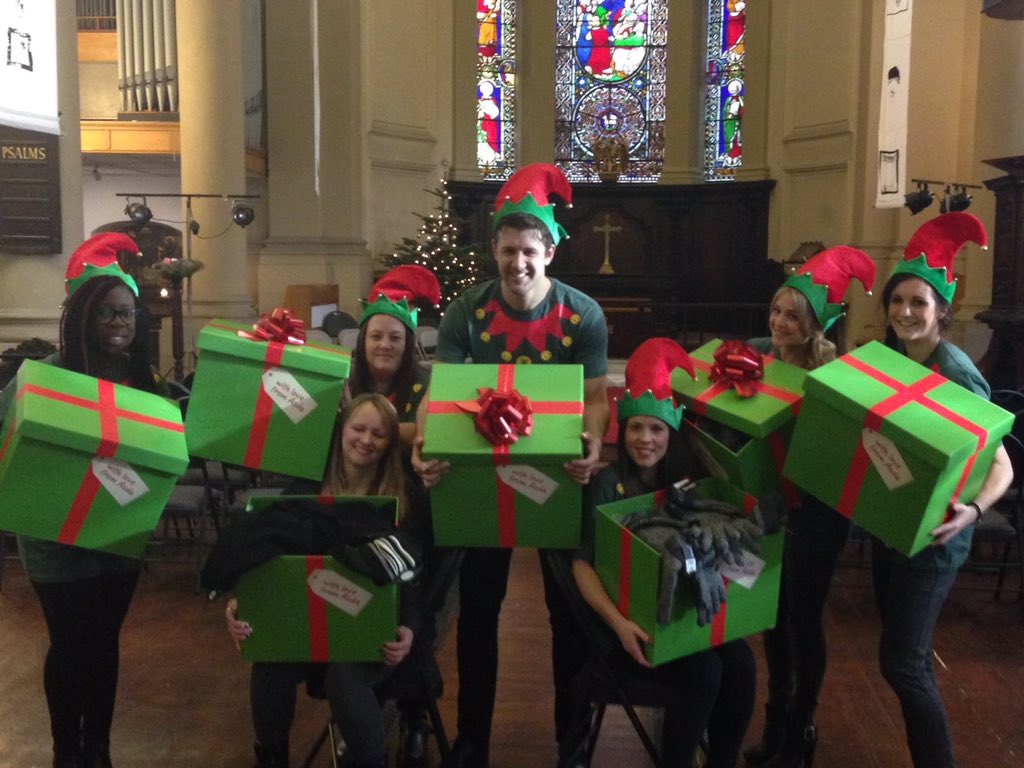 Clair_asdaPR's tweet photo. Asda HQ bring Xmas cheer to Leeds trinity church with food &amp; clothing donation #becauseitschristmas #communityelves https://t.co/jVNxOtxs8b