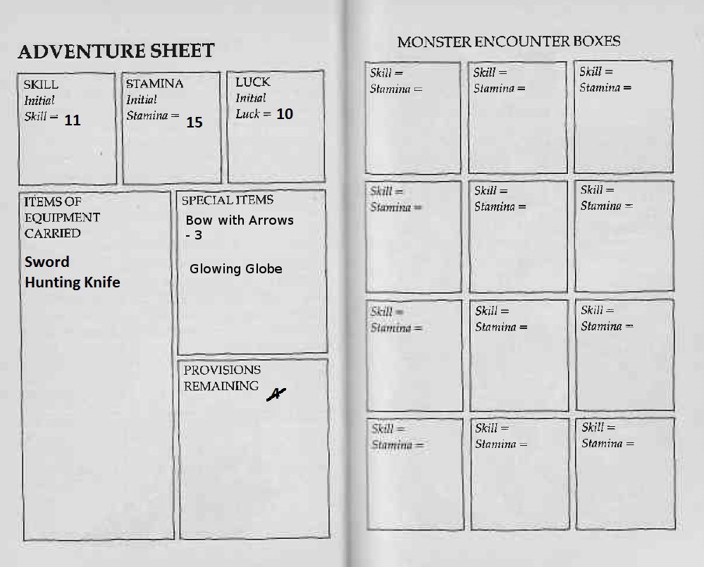 AdventureIn140's tweet image. Updated Adventure Sheet (corrected Luck) #FightingFantasy