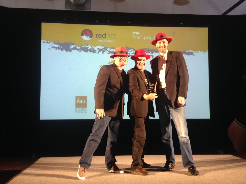 KFNetwork's tweet image. Red Hat pride! @RedHatNews #redhat #InnovatorsProgram #RalDemoDay2015