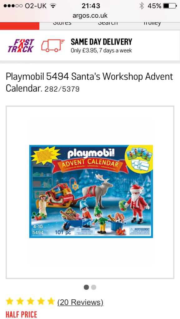 dobassett's tweet photo. @ArgosHelpers surely this is misleading desc the pink one is completely different no elves or Santa as per desc? https://t.co/f4pDbKvx1C
